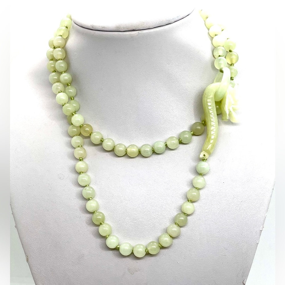 Estate Jade Dragon Necklace